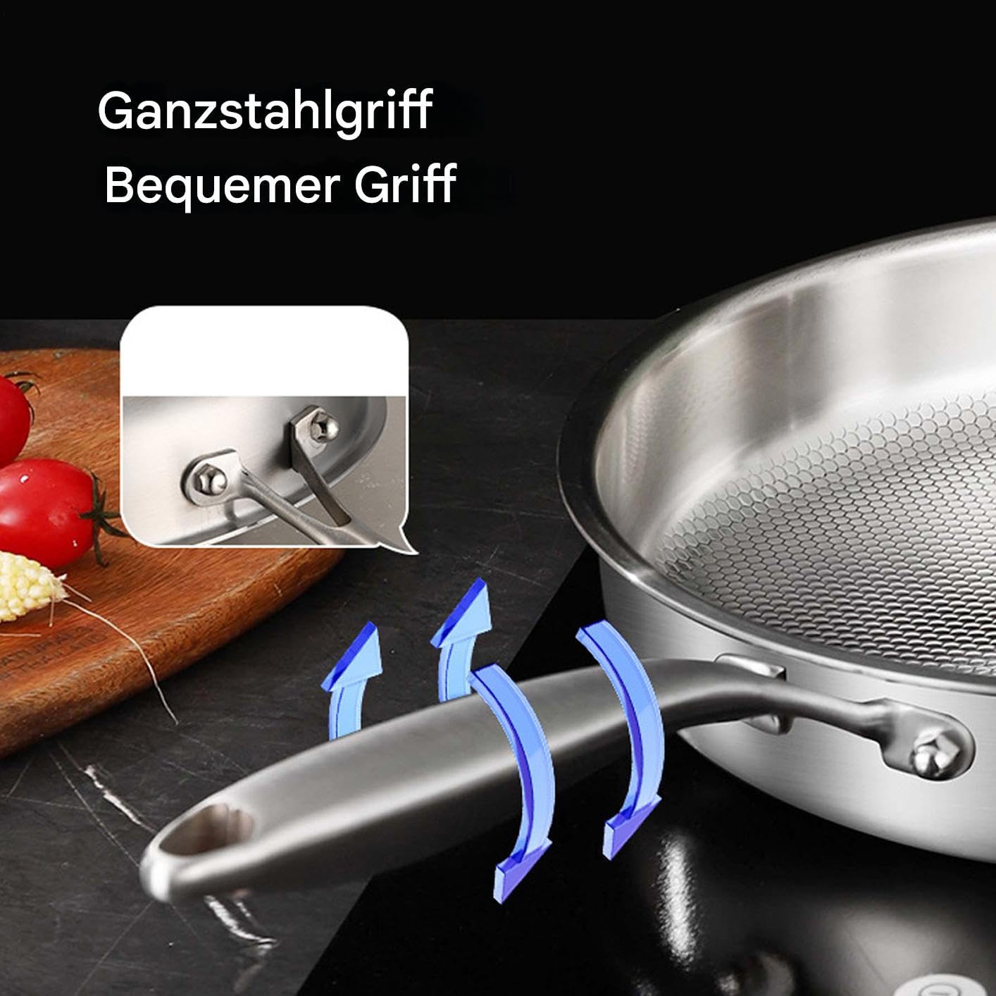 Generisch Bratpfanne Kochgeschirr Küchenbedarf Kochutensilien | Antihaft-Bratpfanne Aus Titanlegierung Kochgeschirr, Küchenbedarf, Kochutensilien für Zuhause, Wohnung, Restaurant