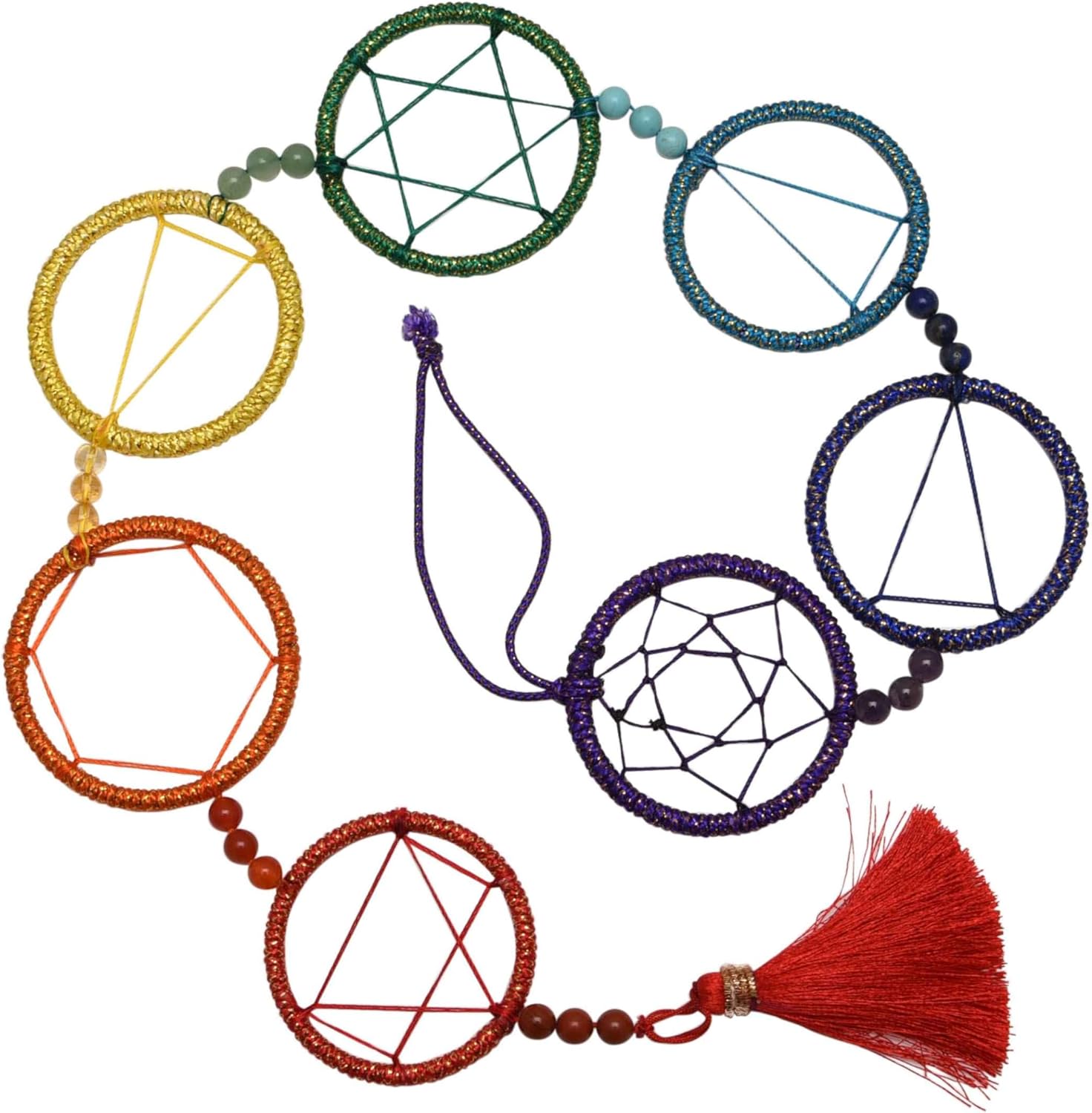 Handmade Seven Chakra Design Wall Hanging Dream Catcher