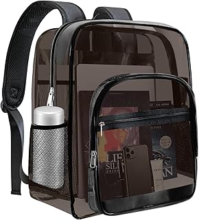 Clear Backpack, Large Clear Backpack Heavy Duty Sturdy Shape Transparent Backpack, See Through Backpack, Work, Travel