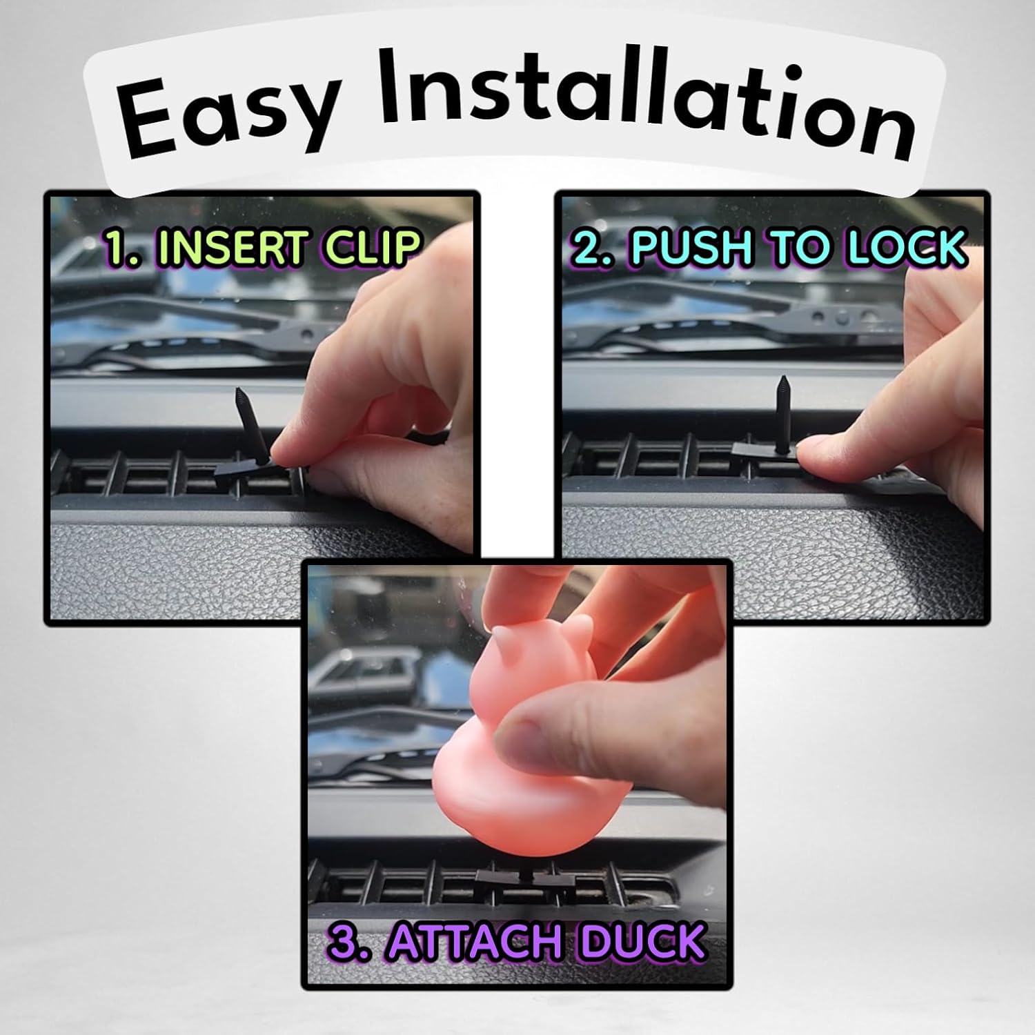 Duck Clip Dashboard Holder Mount Compatible with Wrangler JK JL and Gladiator JT, 3D Printed Duck Organizer, 10 Pack, 2007-2025 (2019-2023 (Wrangler JL & Gladiator JT))