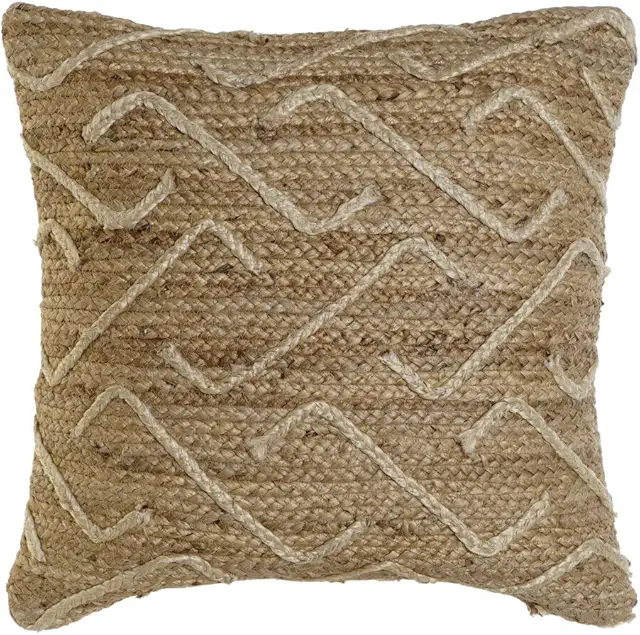 Cojín de Yute Bordado Natural 50x15x50 cm - 560 g