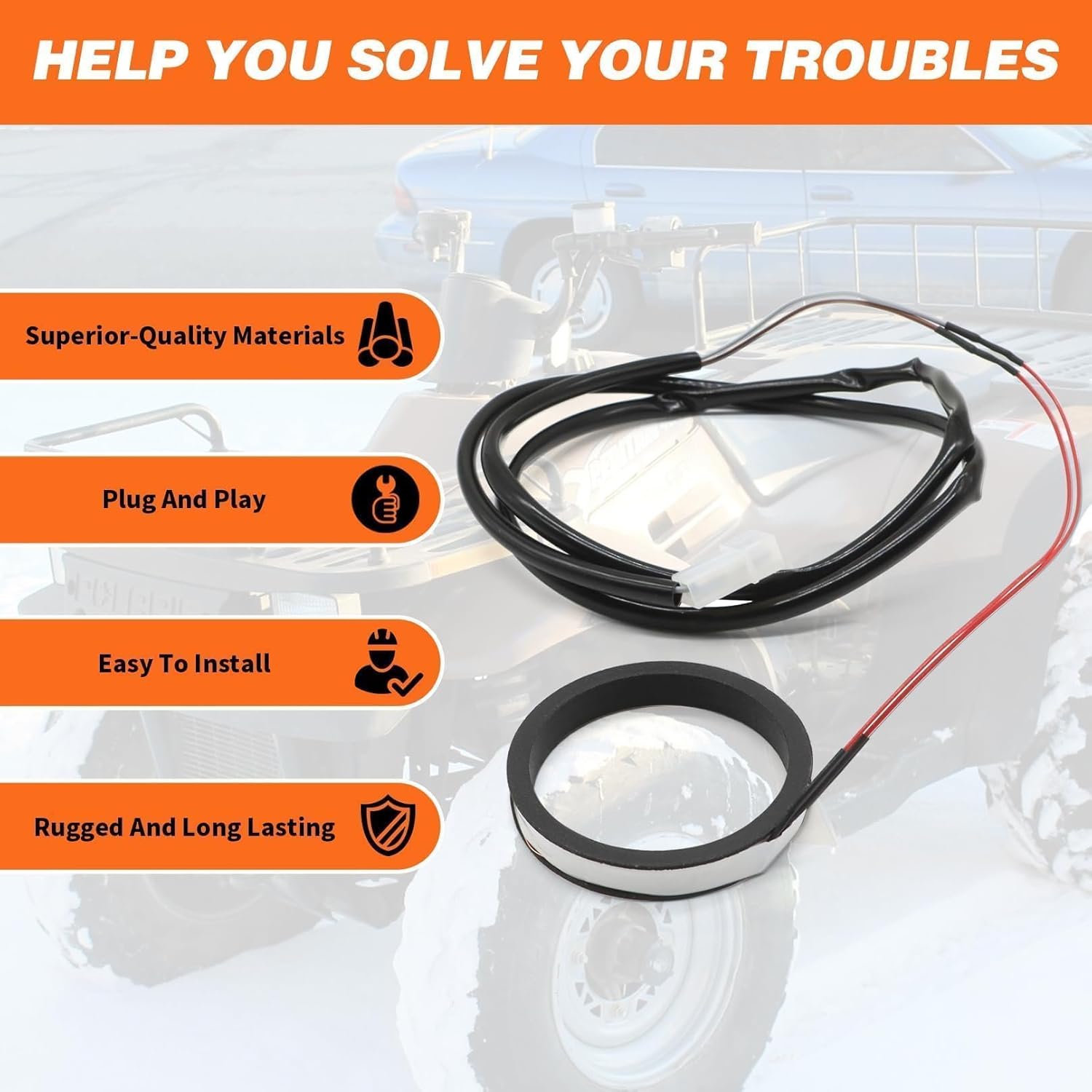 Hub Coil Repair Kit Compatible with Xplorer 400 Scrambler 400, Sportsman 500, Scrambler 500, Big Boss 500, Big Boss 400L 6X6 2201313 2410122