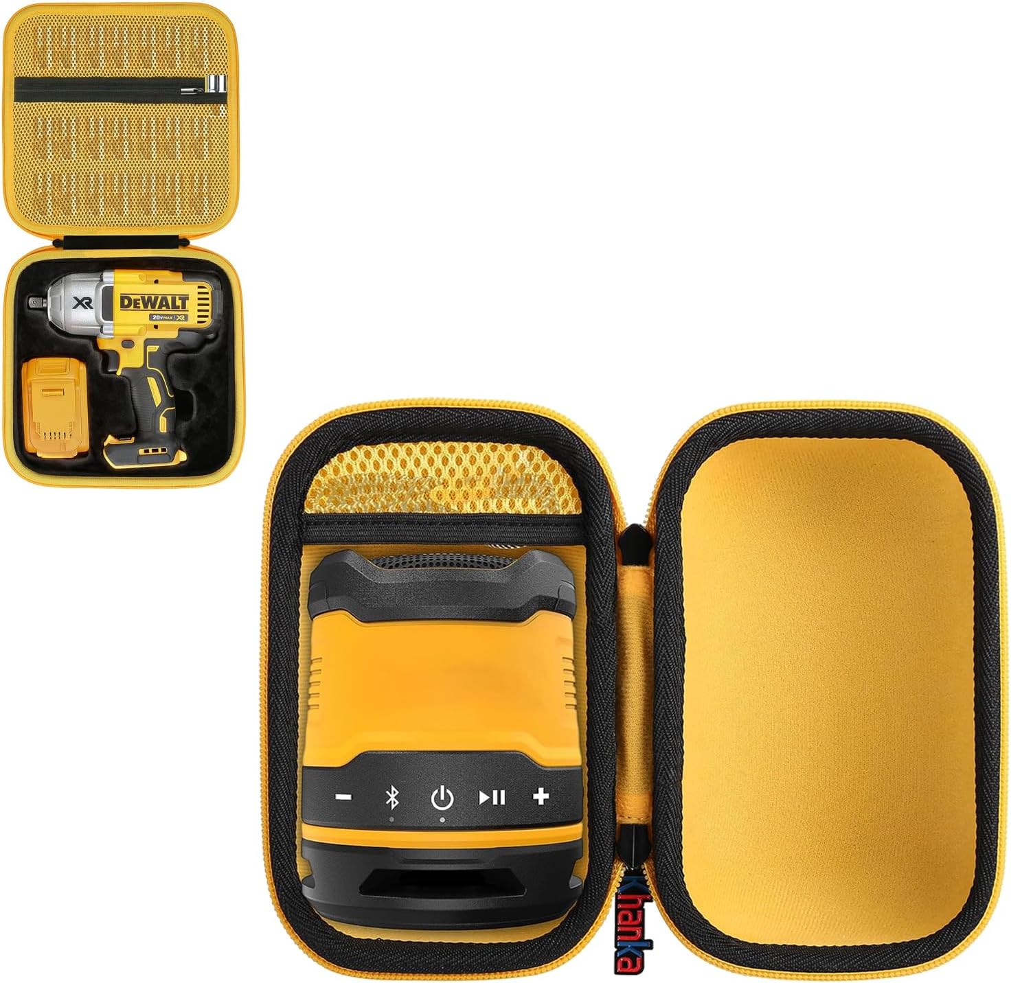 khanka Hard Case for DEWALT Jobsite (DCR008) USB-C + Hard Case for DEWALT 20V MAX XR Brushless High Torque Impact Wrench DCF899HB / DCF899B