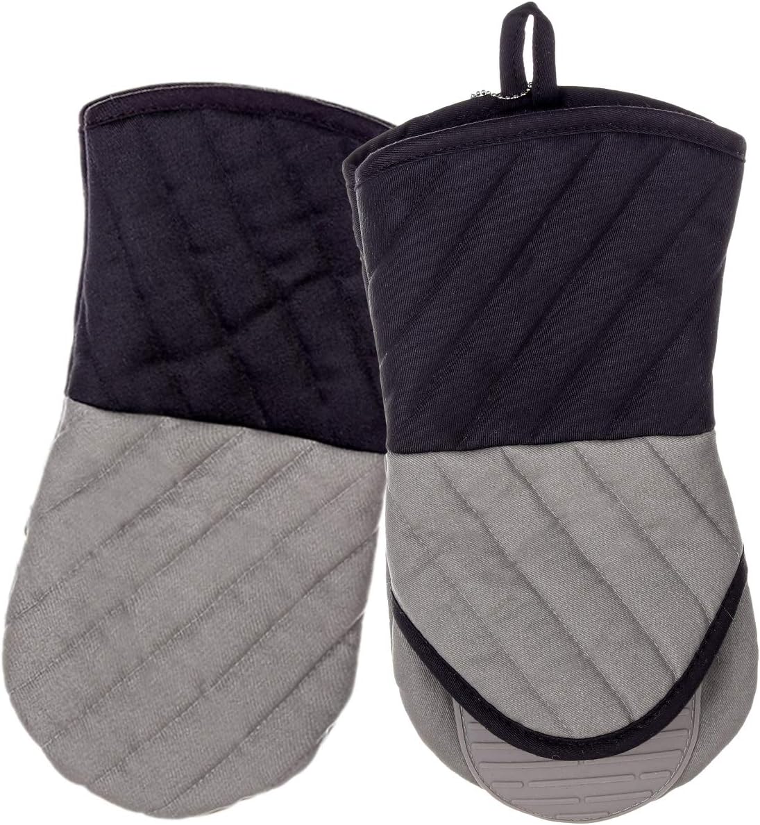 OKINDOLIFE Extra Long Hot Silicone Oven Mitts Set of 2-1 Pair Heat Resistant to 500 Degrees Kitchen Oven Gloves and Pot Holders