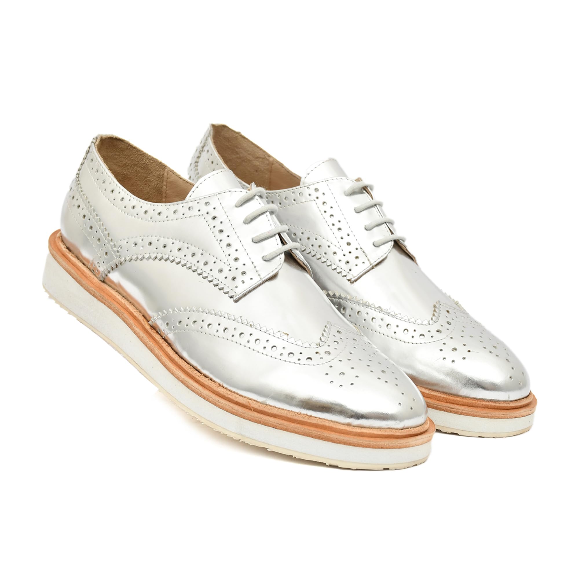 Women's Classic Perforated Derby Oxfords Shoes