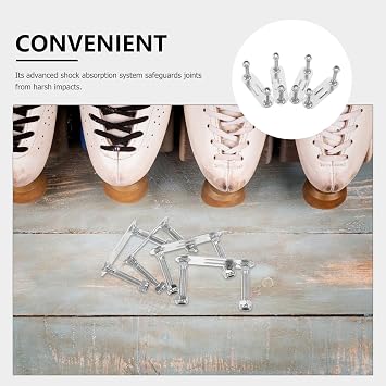 Double Row Roller Skate Plate Mount Kit, 4Pcs Shock Absorbing Hardware Brackets for Four Wheel Skates, Indoor Outdoor Use for Adults