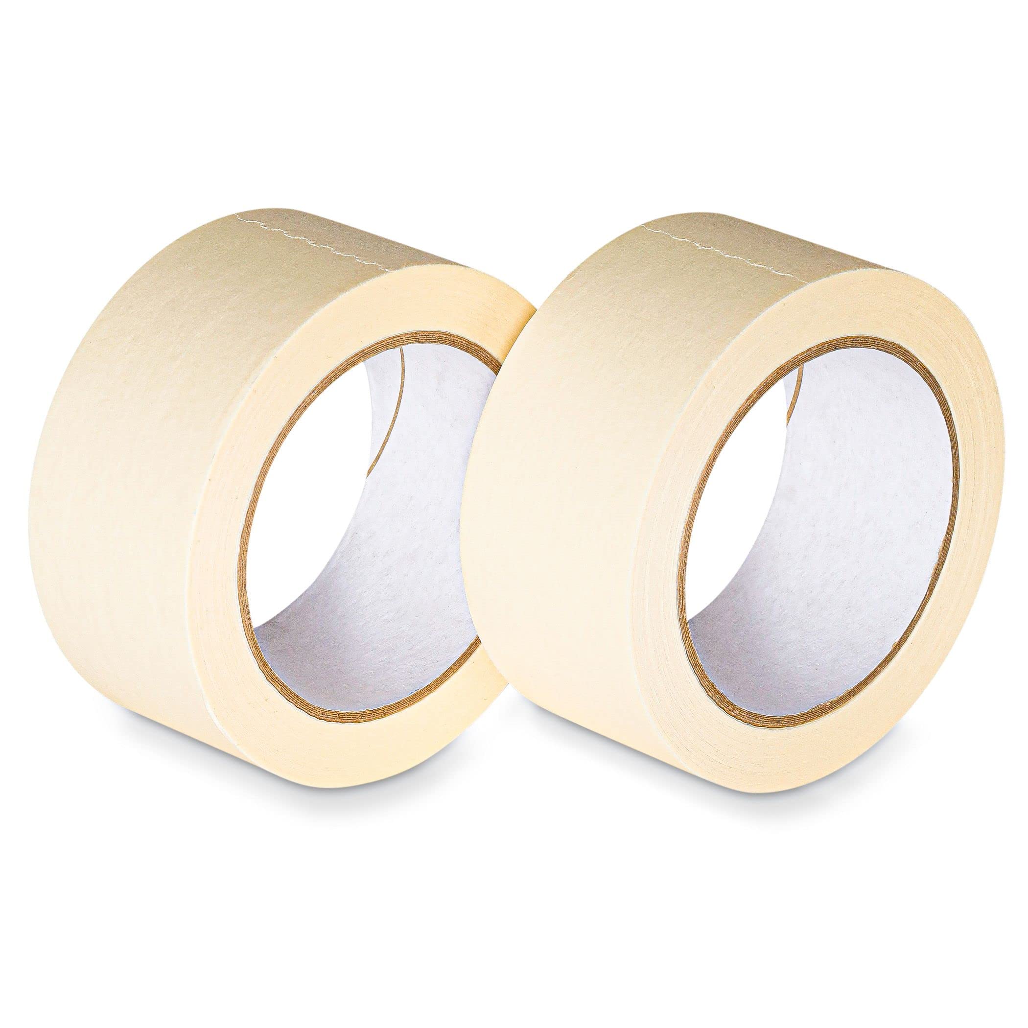 K-One Masking Tape | 48mm X 50m Rolls | Ideal for Painters, Decorators Professional & DIY Use | Painting Office, Home, Crafts & more (2 Rolls)