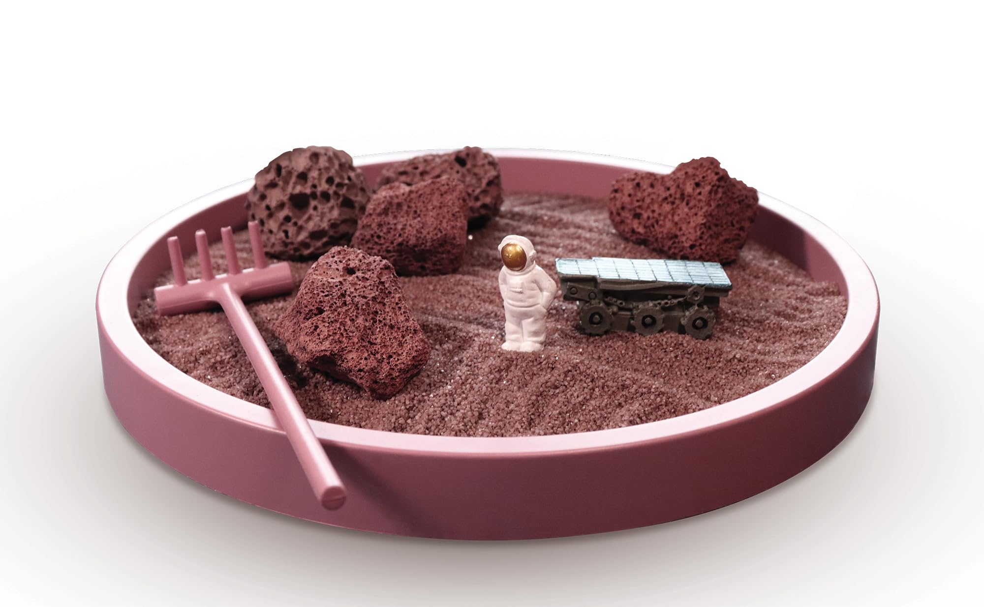 Photo 1 of InnoZen Mars Landing Zen Garden Japanese Decor- Zen Sand Garden for Desk- Drift sandscape- Sand Tray Therapy kit- Zen Garden for Desk - Zen Decor - Desktop Zen Garden Tray