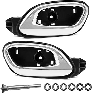 2PCS Chrome Interior Door Handles Set for Chevy Camaro 2010-2015 Front Left & Right, Replaces 20955311, 20955302, REPCV462119