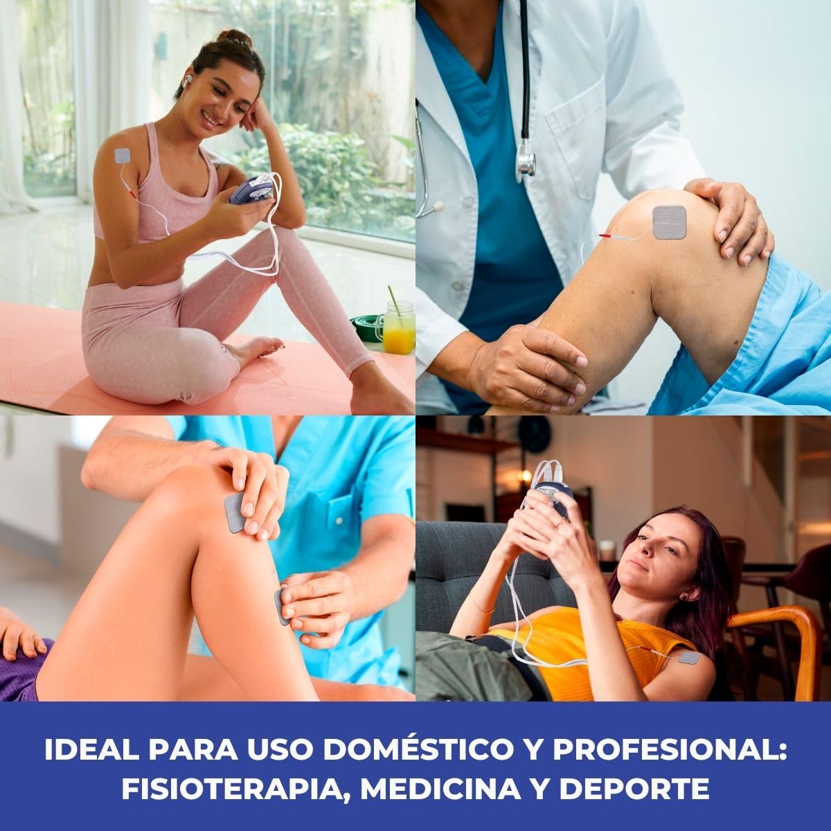 Tens Eco Basic, Electroestimulador Portátil, 2 Canales, 12 Programas + 4 Personalizables, Alivio del Dolor, Estimulación Muscular e Iontoforesis No Invasiva, Pantalla LCD