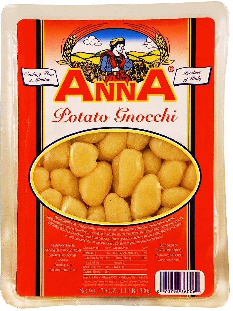Anna - Italian Potato Gnocchi, (4)- 17.5 oz. Pkgs