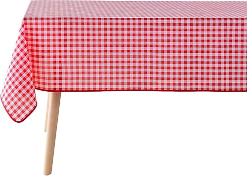 Douceur d'Intérieur Vichy - Mantel Rectangular (150 x 240 cm) Rojo, poliéster, H
