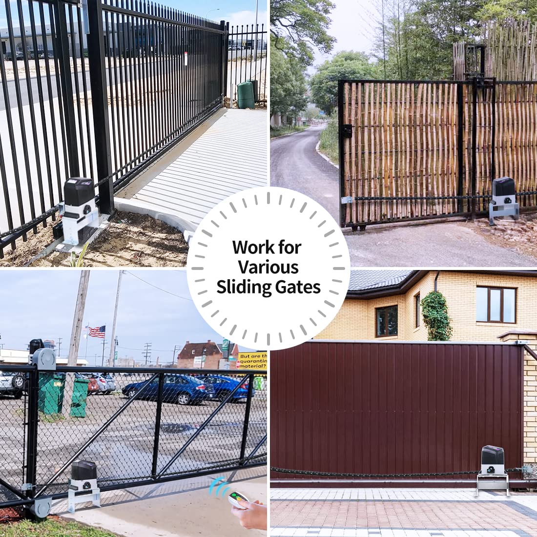 TOPENS CK1200 Automatic Sliding Gate Opener Chain Drive Electric Gate