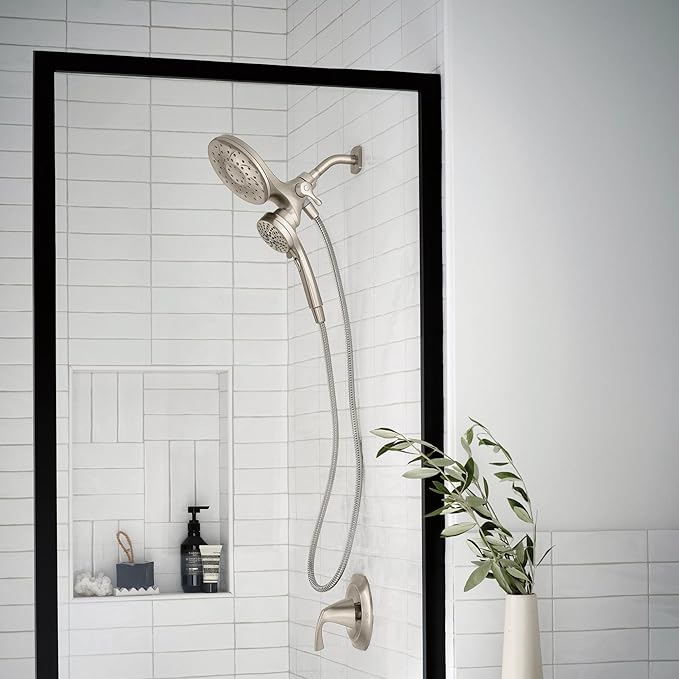 Moen Engage Magnetix 2 en 1 Regadera de Lluvia con Ducha de Mano Desmontable, Níquel Cepillado miniatura 2