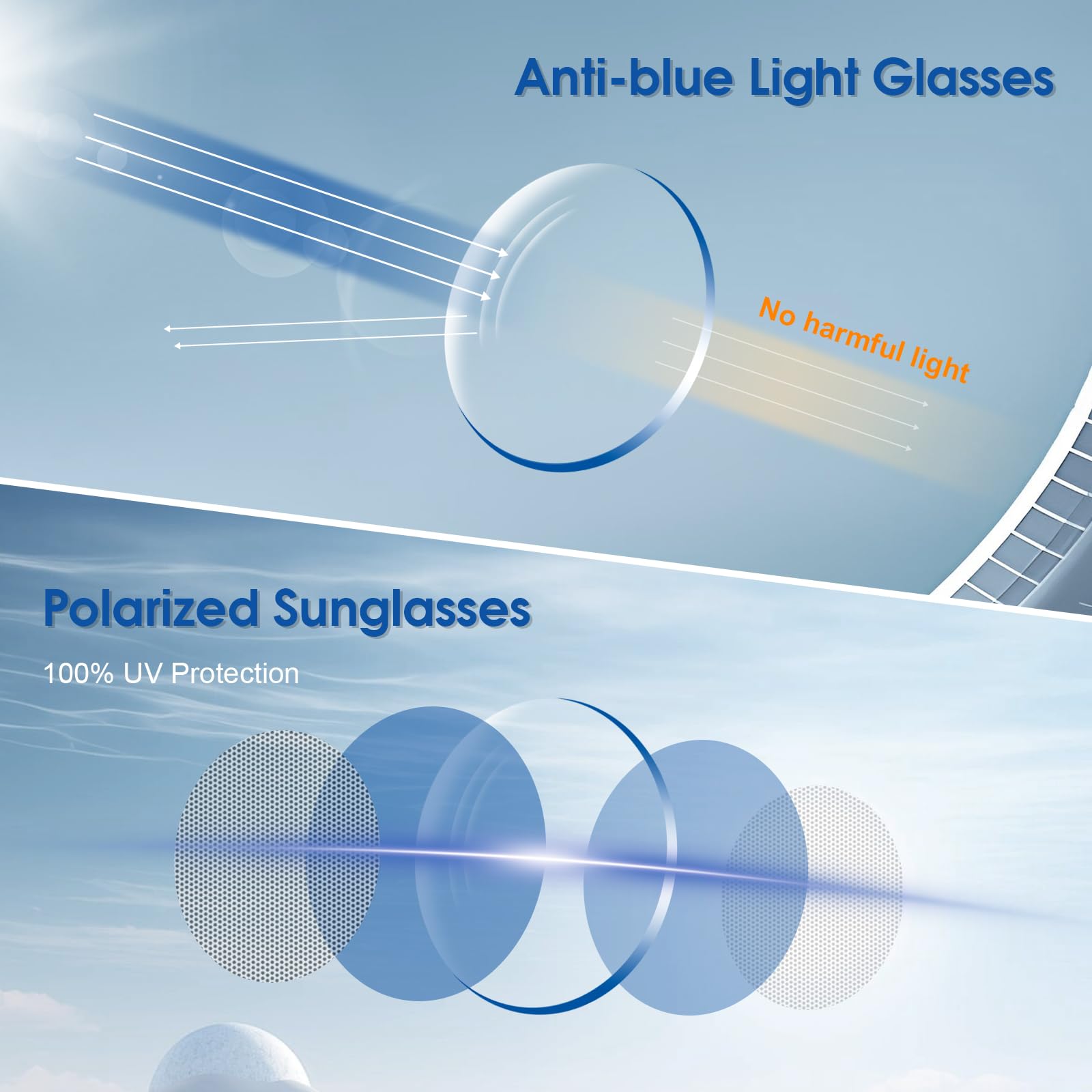 DIGI4U Lunettes Bluetooth - Audio à oreilles ouvertes, verres photochromiques UV400 et protection contre la lumière bleue, micro pour appels, lunettes intelligentes mains libres pour homme et femme