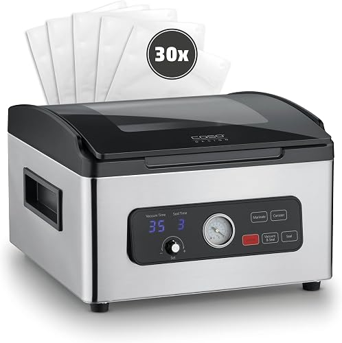 CASO VacuChef 700 - Kammervakuumierer, 8L Edelstahl, star…
