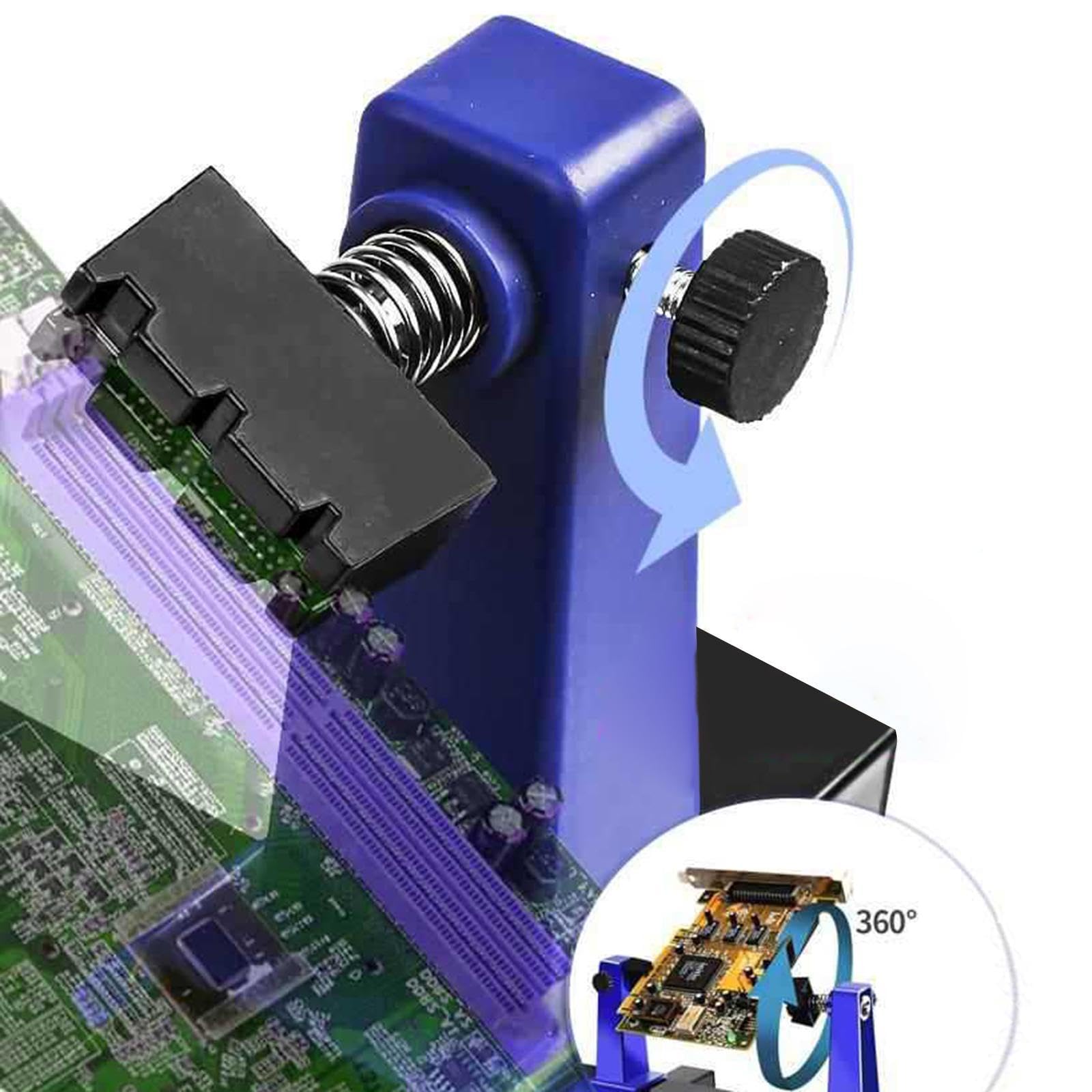 Soporte para Placas de Circuito Impreso con Rotación de 360°, 48 X 17 X 12,5 Cm, Resistente, Multiusos, con Abrazadera Y Rango de Sujeción de 0 a 400