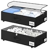 Under Bed Storage with Wheels, 2-Pack 6.7