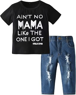 Toddler Baby Boy Letters Printed Tops Pants Leggings Outfits Clothes Set  - Compare price