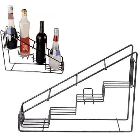 Syrup Bottle Holder, Stainless Steel Wire Coffee Syrup Bottle Rack 4 ...