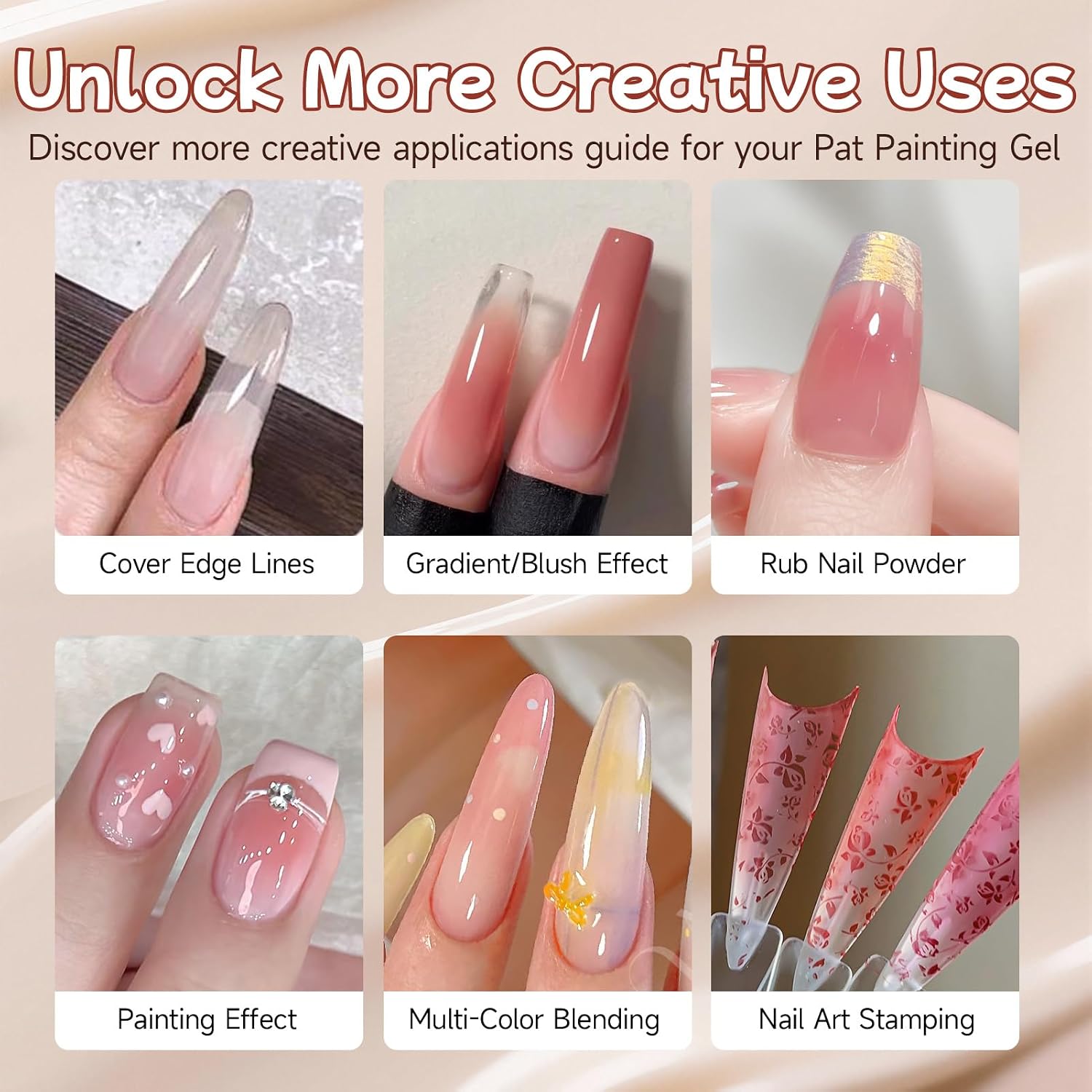 UR SUGAR 16 Colors Sponge Paint Patting Gel Polish & Tools Kit, Ombre Nails Gradient Gel Nail Blush Blooming Aura, Nails Drawing Stripper Floral Painting Nail Art, No Wipe, U V/LED Curing