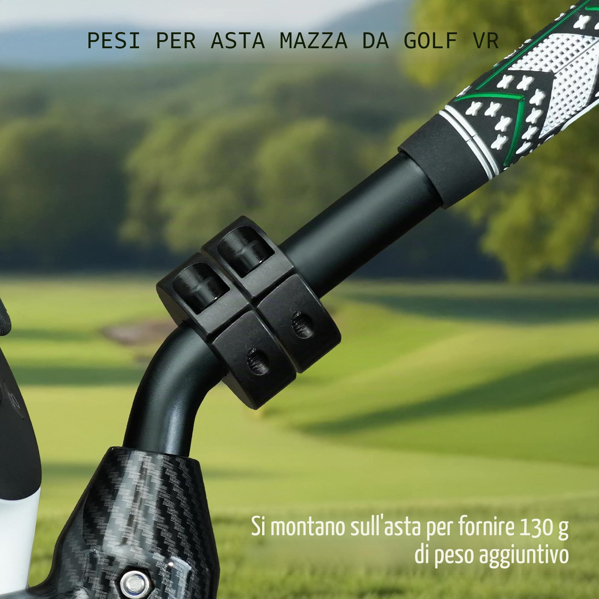 DeadEyeVR - DriVR Golf Club per Meta Quest 3 & PRO - Simulatore di Golf VR Realistico - Impugnatura ponderata VR Club per Un Gioco Migliorato
