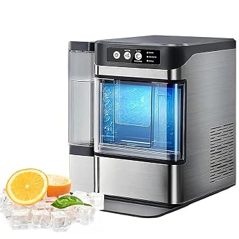 Chewable Ice Cube Machine, Portable Self-Cleaning Ice Maker, 38 lbs/24H, Detachable 3L Water Tank, Perfect for Parties, Kitchens, and Bars