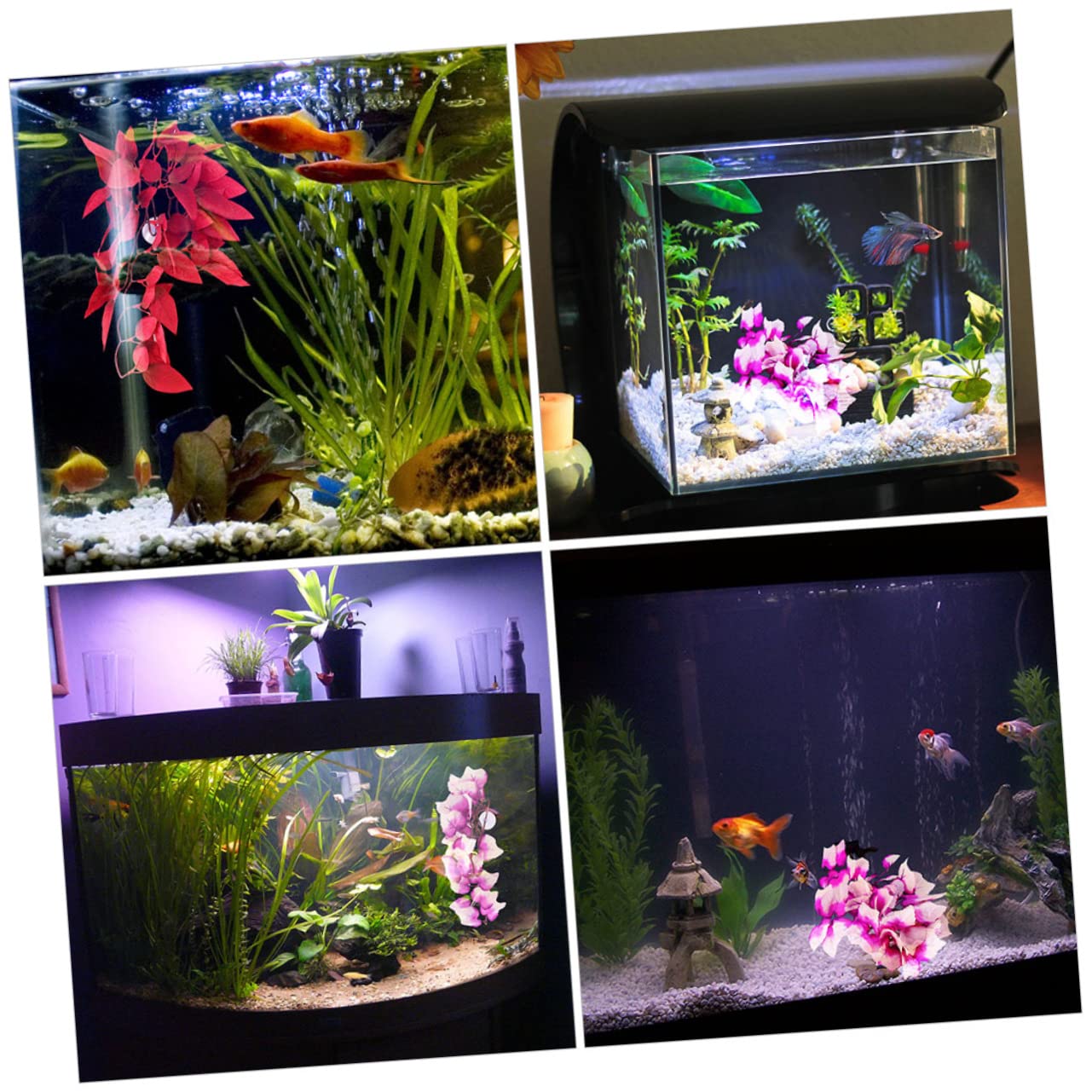 ABOOFAN 10piezas Plantas Falsas Decorativas para Terrarios De Reptiles Accesorios De Reptiles Resistentes Al Desgaste Plantas para Acuarios y Terrarios