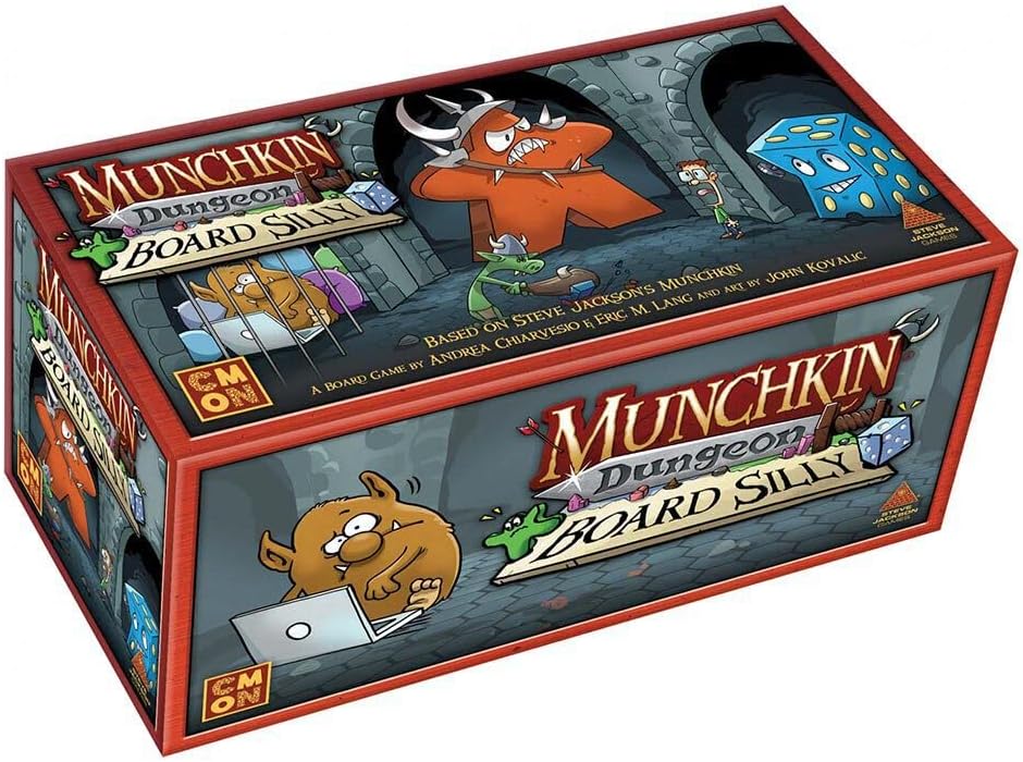 CMON Munchkin Dungeon Board Silly Expansion Pack, Fun-Filled Adventures and Epic Loot, Strategic Gameplay for 2-5 Players, Ages 14+, Average Playtime 80 Minutes, Made by CMON