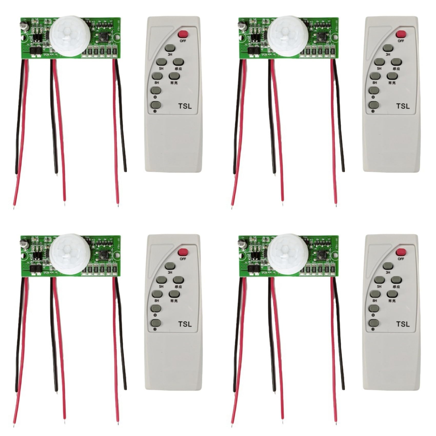 Jnchdghwa As Shown 4X 3.2V 3.7V Solar Lamp Board Solar Light Circuit Board Infrared Human Induction Solar Street Light Driver Board