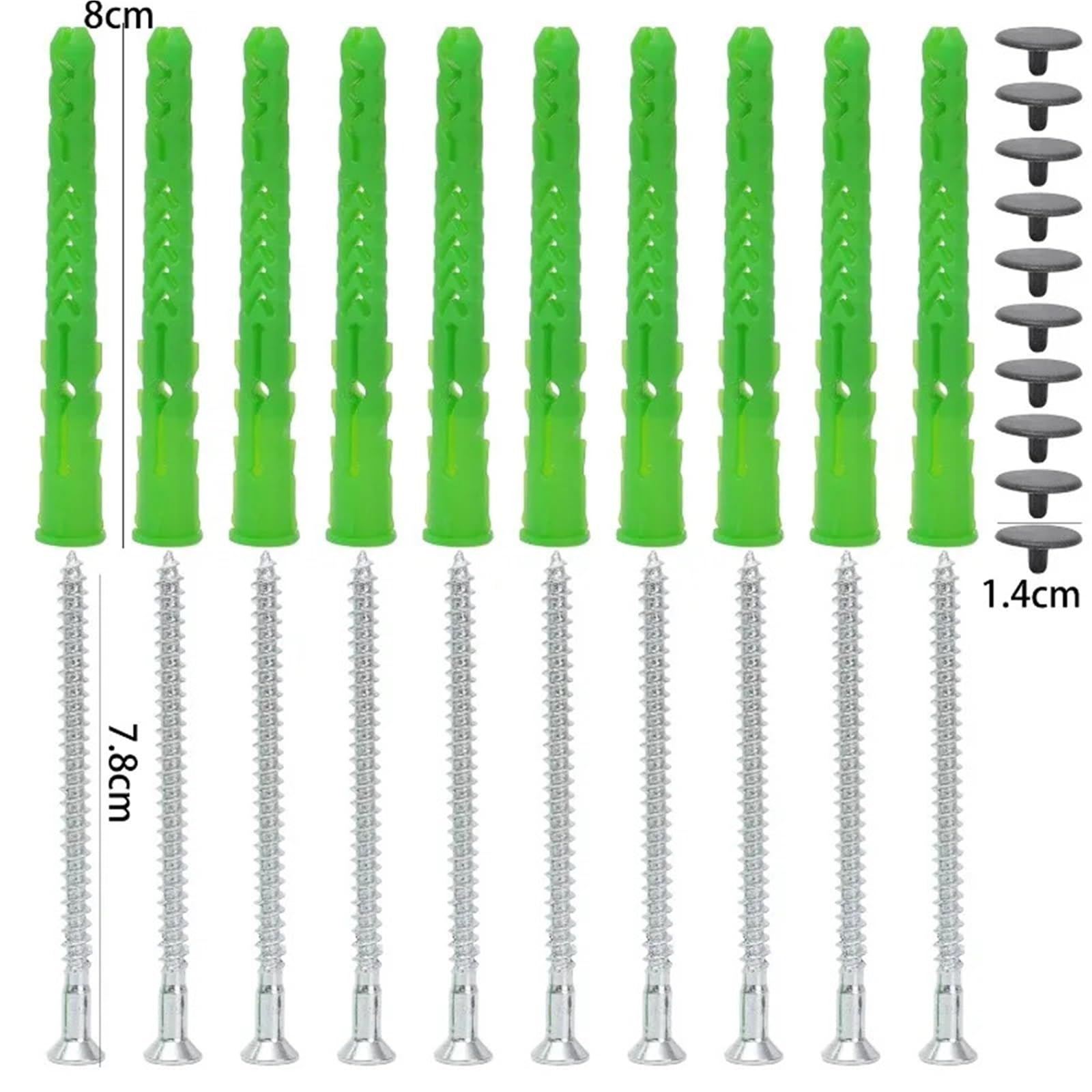 Fisher Tasselli Tubo con tappo a vite ad espansione Elementi di fissaggio for bullone autofilettante alta resistenza for carichi pesanti(30Sets)