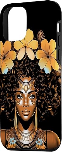 Miniatura 2 de iPhone 12 mini Orquídeas Afro Afro Orquídeas Flor Corona Negro Orgullo Caso