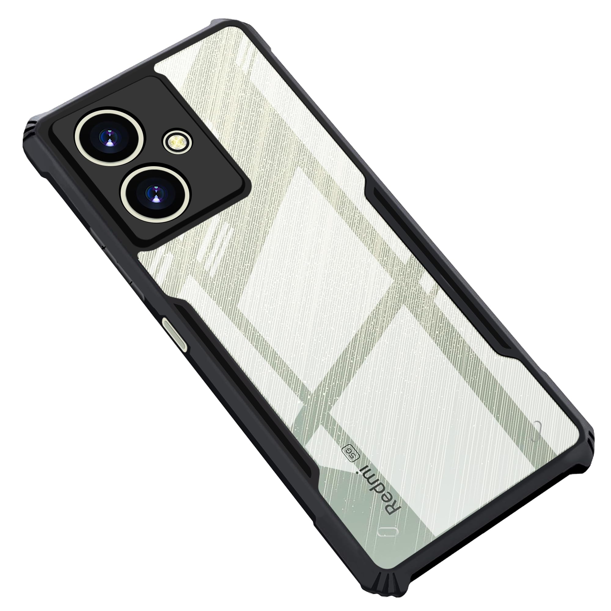 CEDO Redmi 13C (5G) / Poco M6 (5G) Case Cover | Camera Protection Shockproof | Acrylic Crystal Clear 360 Degree Protection | Transparent Eagle Back Case Cover (Black) (B0CQCGV6WB) Amazon Price History, Amazon Price Tracker