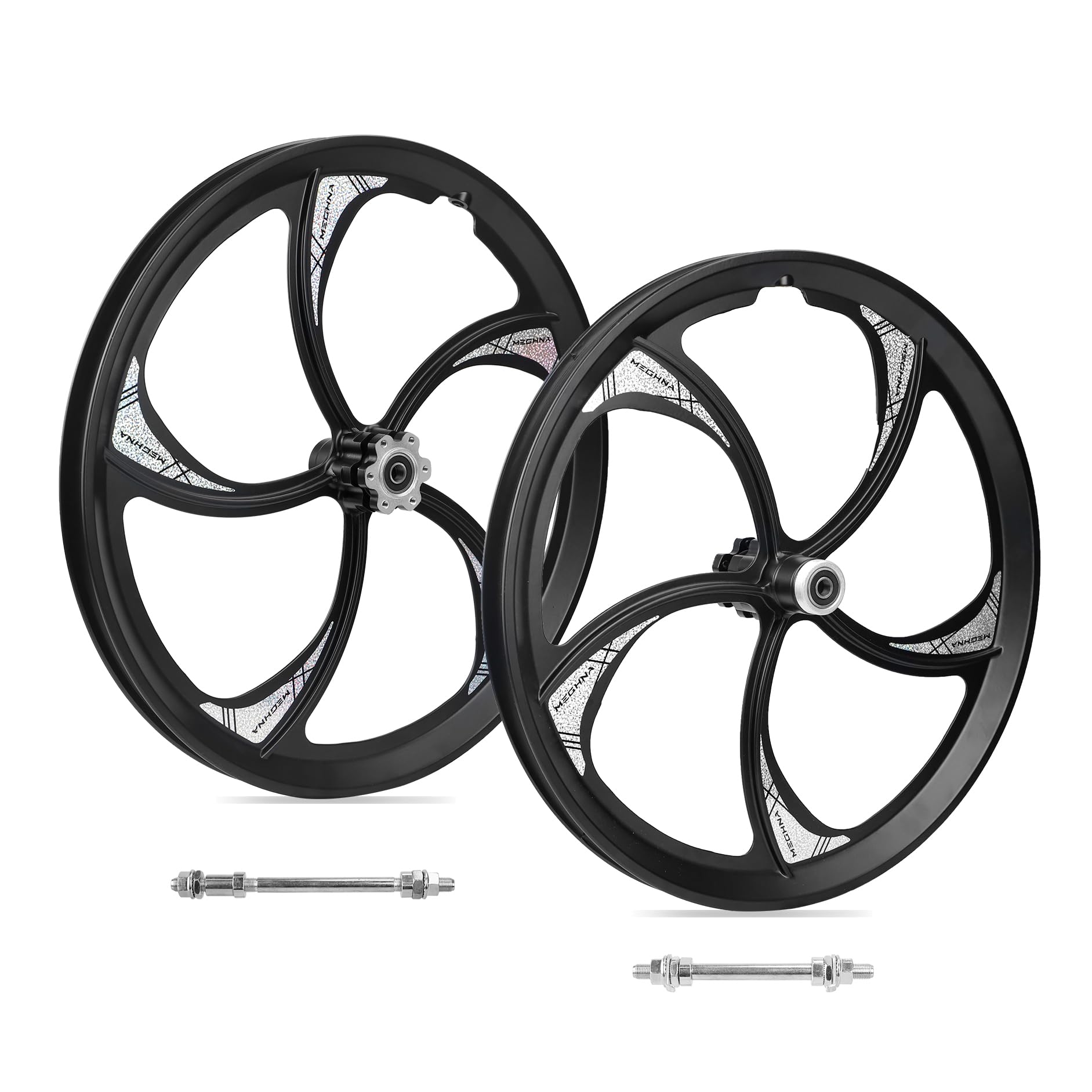 チャクラ　ホイール2本 Amazon | MEGHNA (メグナ) 自転車用ホイールセット スポーク5本 軽量
