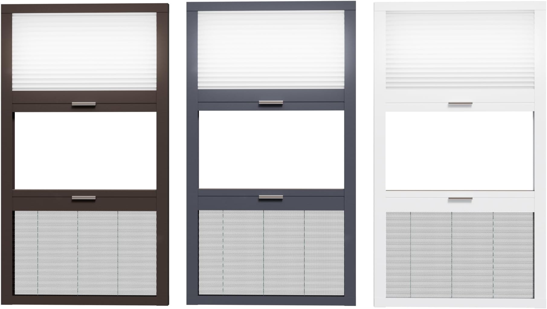 Skylight Blinds Light Filtering Cellular Shades Windows Screen Two-in-one Blinds Shade Suitable Roof Inclined Plane Room Window Custom Size (Black Screen/White Shades).