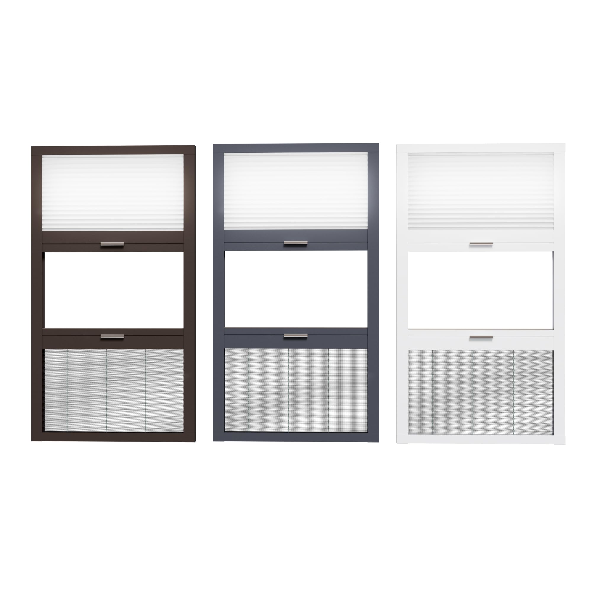 Skylight Blinds Light Filtering Cellular Shades Windows Screen Two-in-one Blinds Shade Suitable Roof Inclined Plane Room Window Custom Size (Black Screen/White Shades).