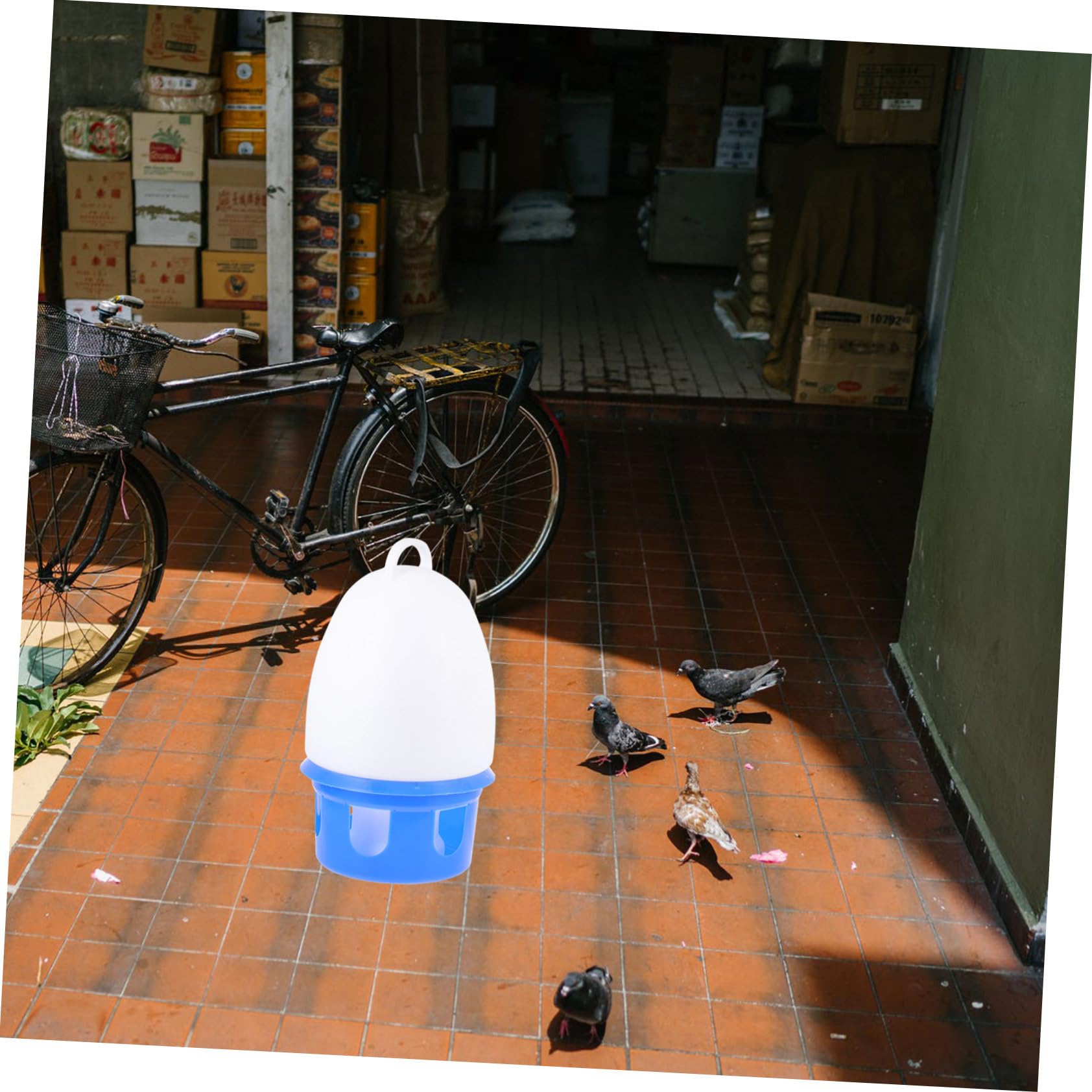 Abreuvoir à Pigeons Bleu en PVC, Modèle 1 Pièce pour Oiseaux et Volatiles | Démontable, Facile à Nettoyer, Structure Robuste, Forme Ronde et Lisse, Usage Simple