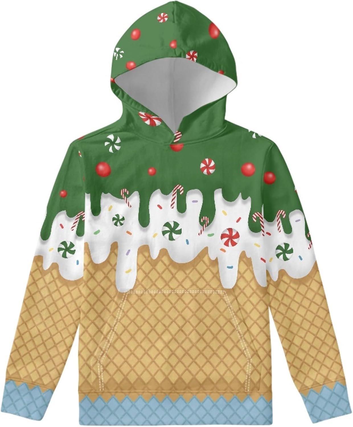 Coloranimal Unisex Girls and Boys Long Sleeve Hoodies Hoody Athletic Pullover Sweatshirts Tops Age 6-16year