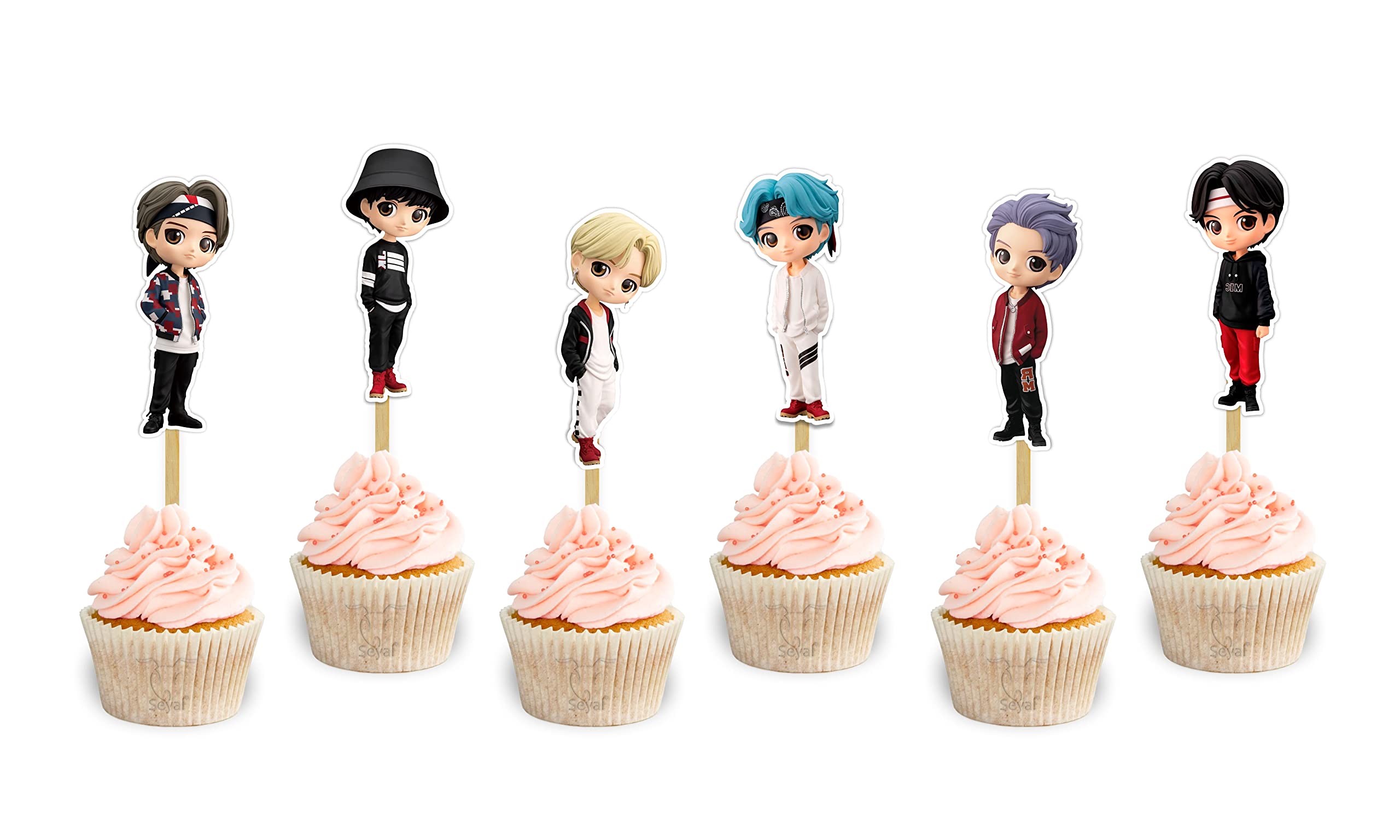 Seyal® Tny Tan (BTS) cupcake topper