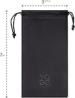 Vista 7 de Yogo Vision Microfiber Glasses Pouch n Cloth 4 Set Protect Eyewear Smudges Dirt Ultra-Soft Lens Cloth Bags w/Drawstrings