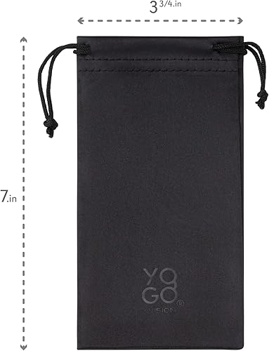 Miniatura 7 de Yogo Vision Microfiber Glasses Pouch n Cloth 4 Set Protect Eyewear Smudges Dirt Ultra-Soft Lens Cloth Bags wDrawstrings