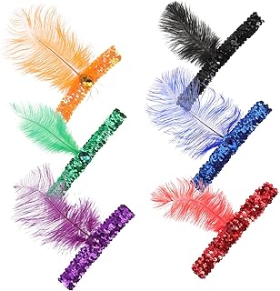 FOMIYES 12 Pcs Carnival Headdress Prom Decor Glitter Headband Ladies Headbands Headpiece for Women Flapper Headband for Women Roaring 20s Dresses for Women Plume Headdress Chic Hair Decor