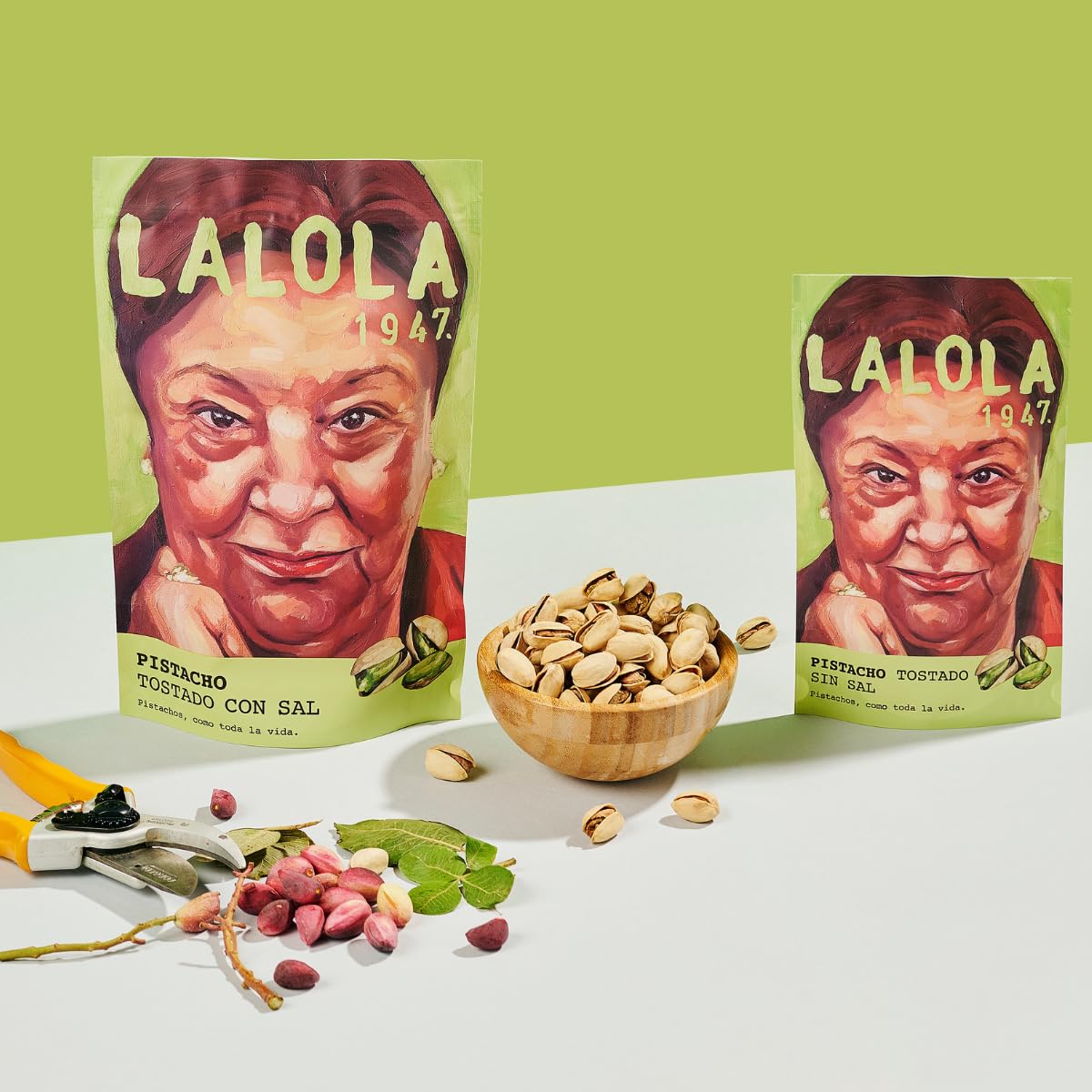 LALOLA 1947 - Pistachos tostados con sal 3x200 g, pistachos de España, snack saludable, fuente de proteínas vegetales, fruto seco natural, snack energético gourmet