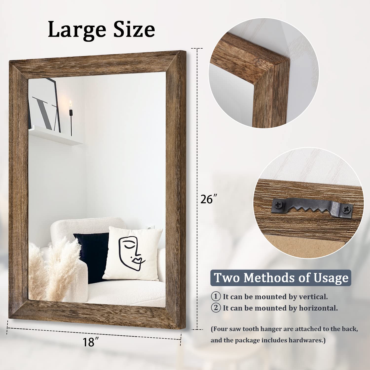 【新品未使用】WALL MIRROR RO-011〈OAK〉SAC WORKS WALL MIRROR[RO-011] | 北欧家具・オーダー家具なら【SAC WORKS】
