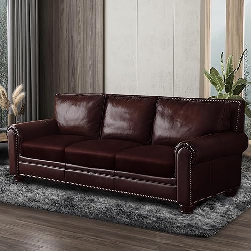 Miniatura 8 de Fundas de cojín de sofá con aspecto de cuero, juego de fundas de asiento de sofá, protector de muebles para sillón seccional, sofá biplaza para