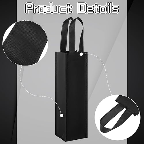 Miniatura 3 de 36 bolsas de vino individuales de Navidad, bolsa de regalo de vino de Navidad, bolsas reutilizables de tela no tejida para regalos, bolsas de mano,