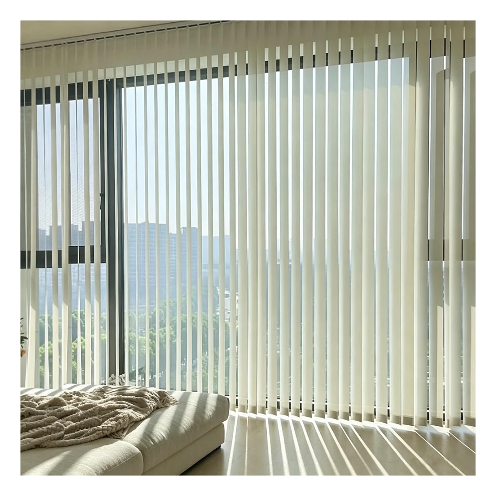 Blackout Vertical Slat Blinds,with 179° Rotation Angle,Sliding Curtain,Slat Fabric Curtains for Home Office(70x180cm)