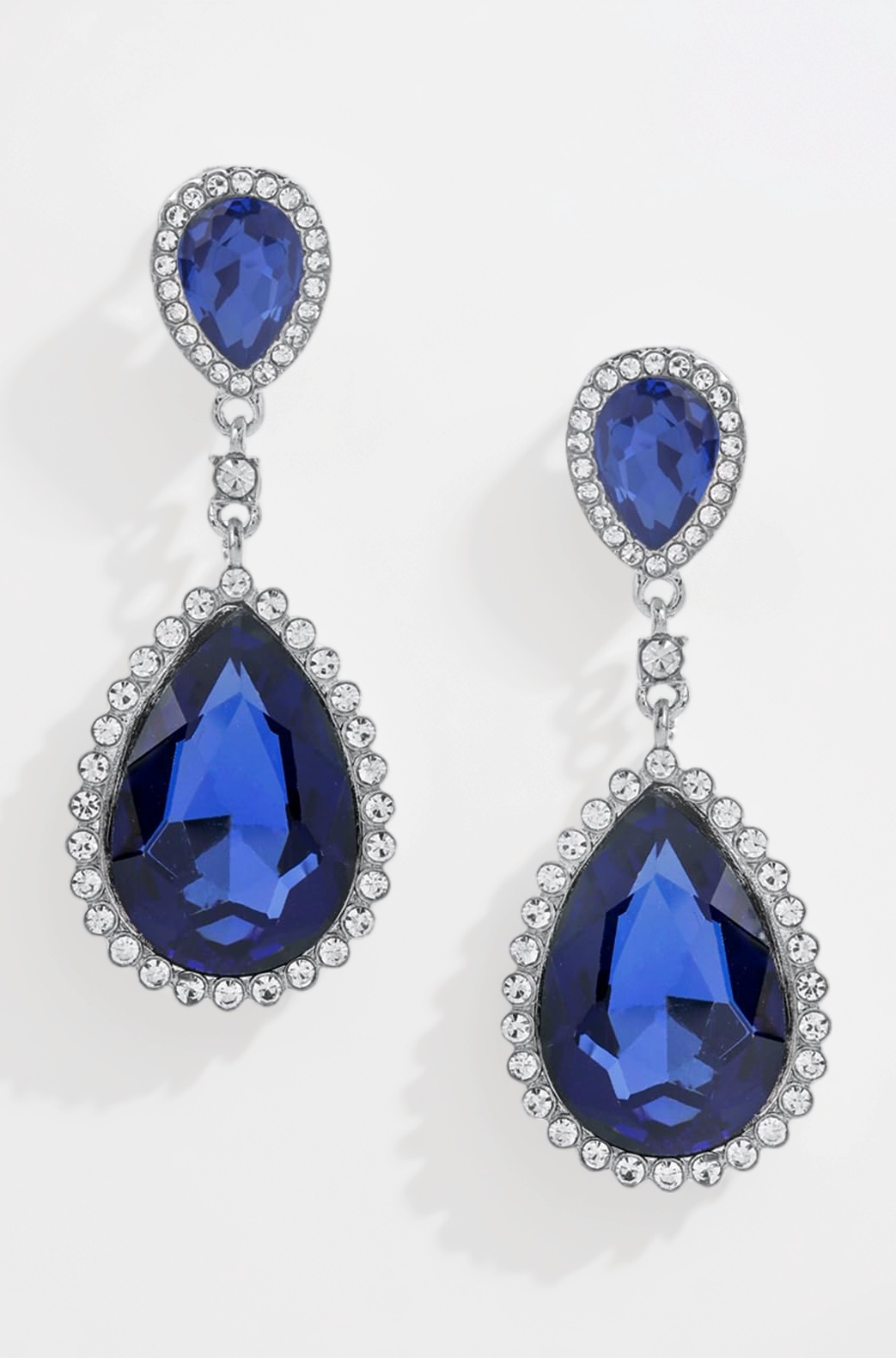 Earrings for Women and Girls | Multicolor Stone Crystal | Silver Tone Drops | Oval Shaped | Birthday Gift for Girls and Women Anniversary Gift for Wife