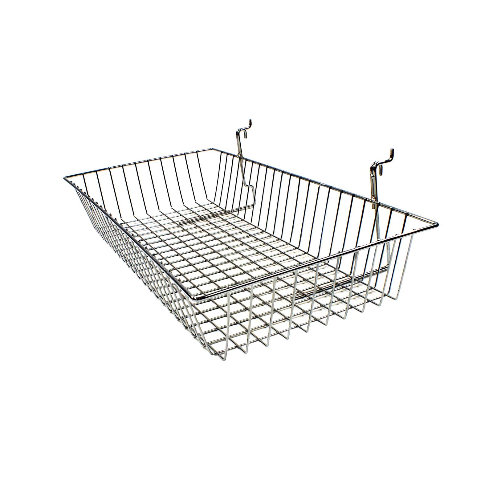 CompleteShopfittings Heavy Duty Grid Mesh Retail Shop Display 24" x 12" x 4" SHALLOW BASKET