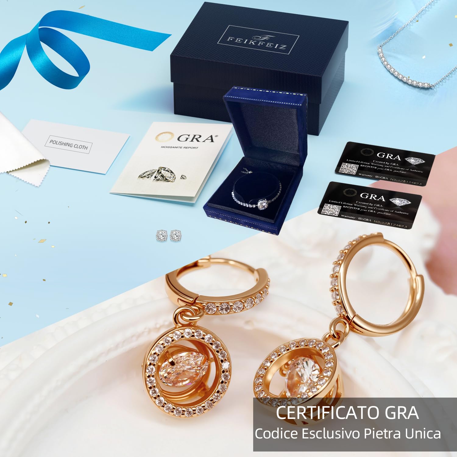 Orecchini con ciondolo in moissanite da 0,8 carati con diamanti in moissanite, creati in laboratorio, placcati in oro rosa 18 carati, orecchini alla moda per regalo di gioielleria.